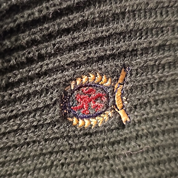 Vintage 90's Tommy Hilfiger Men's XL Dark Green Knit Crewneck Pullover Sweater - Picture 6 of 6